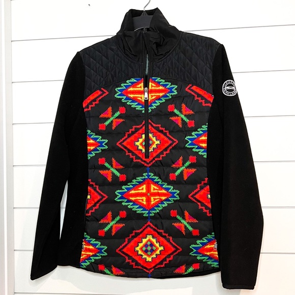 Ralph Lauren Tops - Lauren Ralph Lauren | quarter zip quilted western tribal print fleece pullover